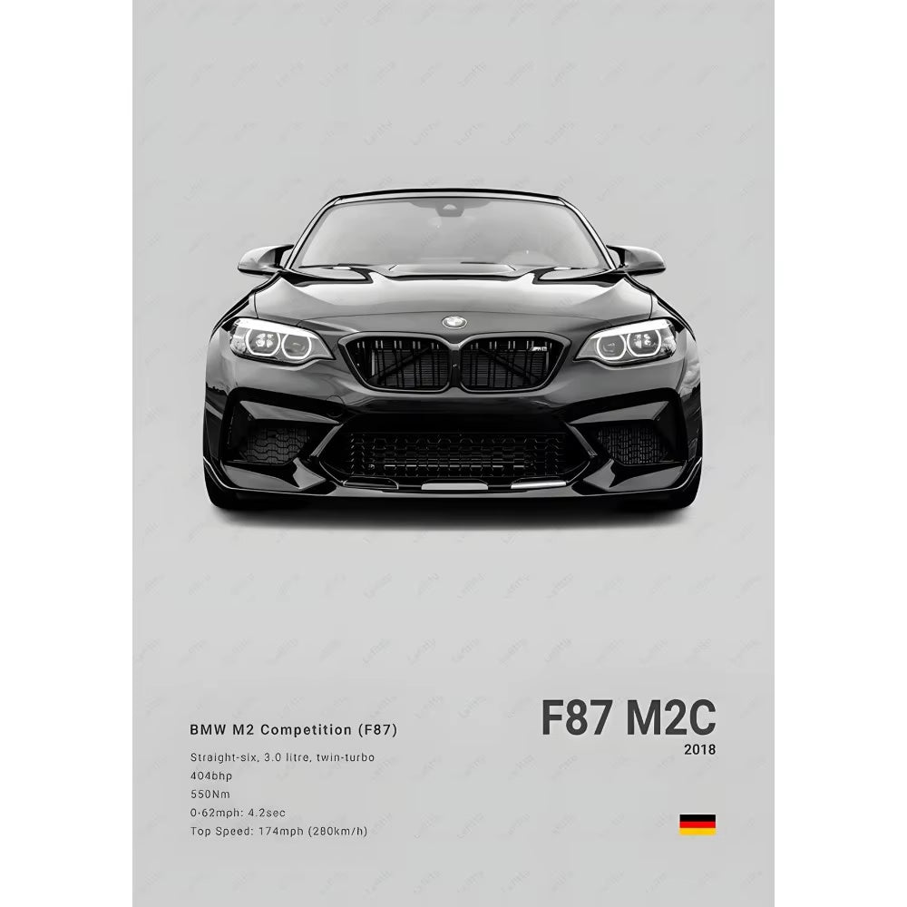 Famous Classic Latest Sports Car F80 M3 M4 M5 E36 EVO 3.0CSL B-BMW Poster Home Living Room Wall Art Garage Room Decor