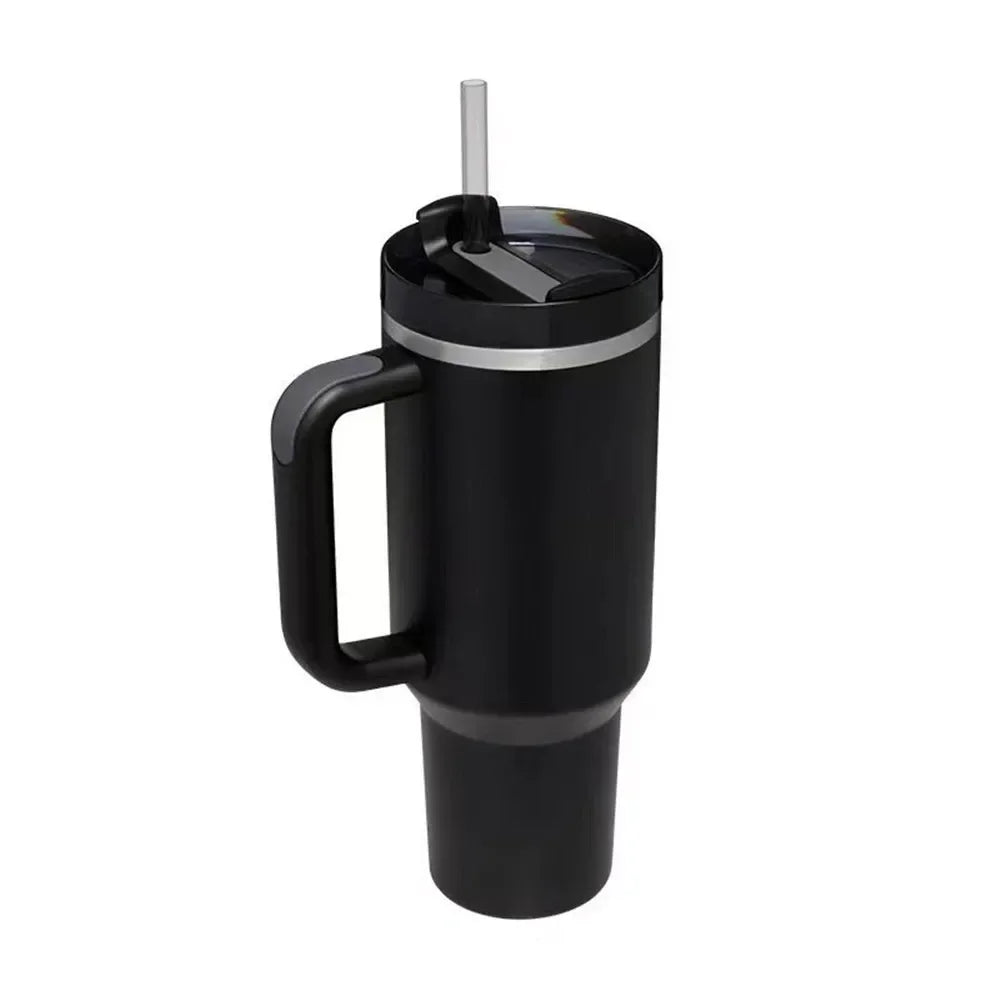 40 Oz Tumbler with Handle Lid Straw 40Oz Stainless Steel Water Bottle Vacuum Thermos Cup Travel Thermal Coffee Mug for Stanleys