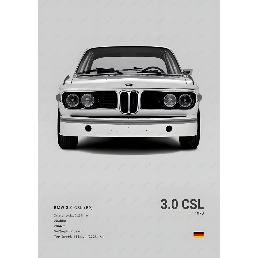 Famous Classic Latest Sports Car F80 M3 M4 M5 E36 EVO 3.0CSL B-BMW Poster Home Living Room Wall Art Garage Room Decor