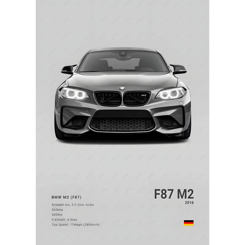 Famous Classic Latest Sports Car F80 M3 M4 M5 E36 EVO 3.0CSL B-BMW Poster Home Living Room Wall Art Garage Room Decor